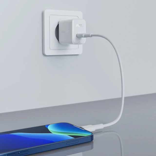 Мережевий зарядний пристрій Acefast A21 QC 30W USB-C Black (A21 black)