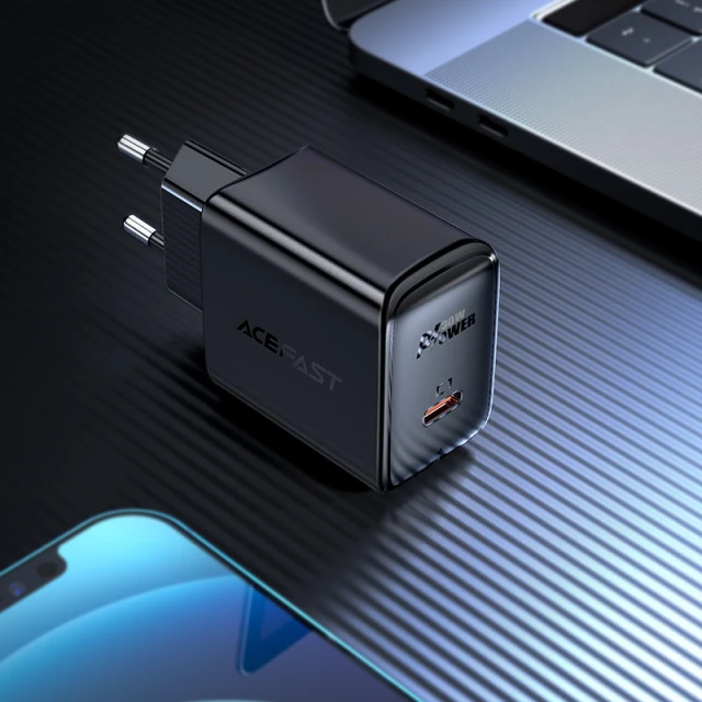 Мережевий зарядний пристрій Acefast A21 QC 30W USB-C White (A21 white)