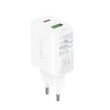Мережевий зарядний пристрій Acefast A25 QC 20W USB-C | USB-A White (A25 white)