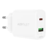 Мережевий зарядний пристрій Acefast A25 QC 20W USB-C | USB-A White (A25 white)