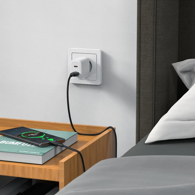 Мережевий зарядний пристрій Acefast A25 QC 20W USB-C | USB-A White (A25 white)