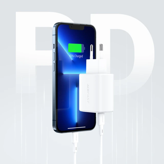 Мережевий зарядний пристрій Acefast A25 QC 20W USB-C | USB-A White (A25 white)