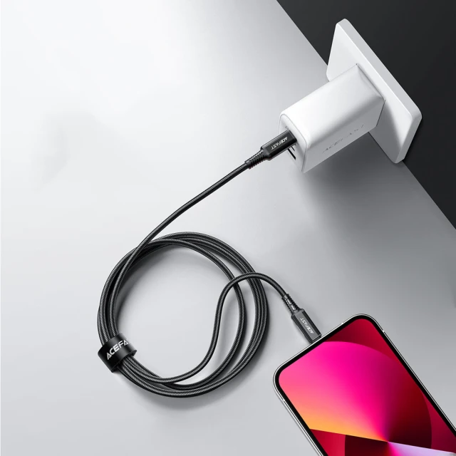 Кабель Acefast MFI USB-C to Lightning 1.8m 30W Black (C4-01 C Black)