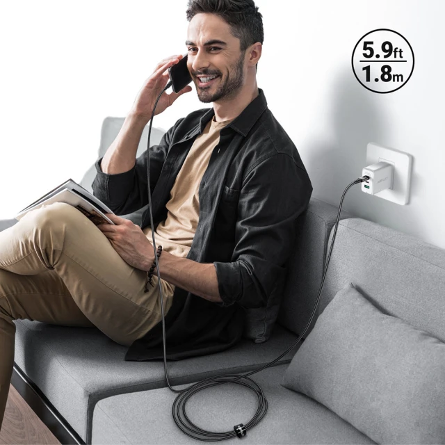 Кабель Acefast MFI USB-C to Lightning 1.8m 30W Black (C4-01 C Black)