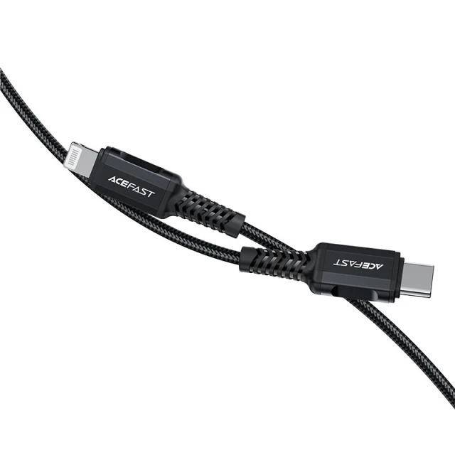 Кабель Acefast MFI USB-C to Lightning 1.8m 30W Black (C4-01 C Black)