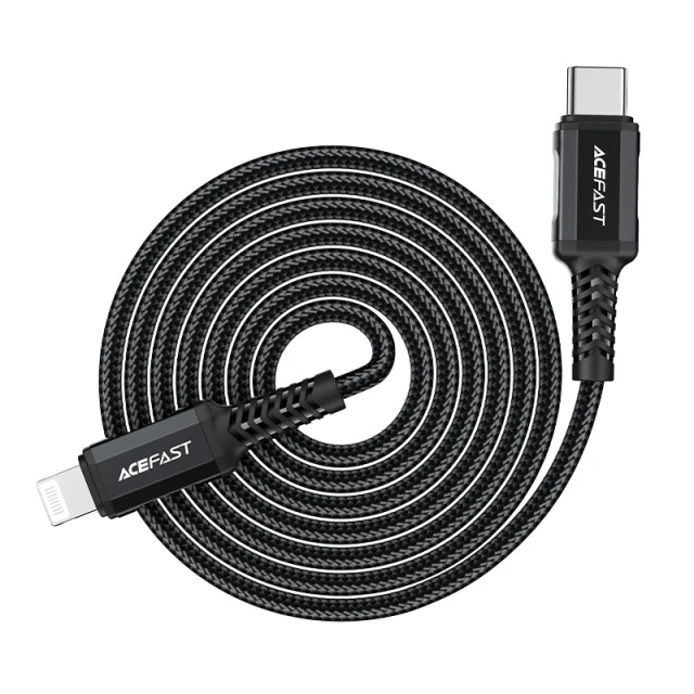 Кабель Acefast MFI USB-C to Lightning 1.8m 30W Black (C4-01 C Black)