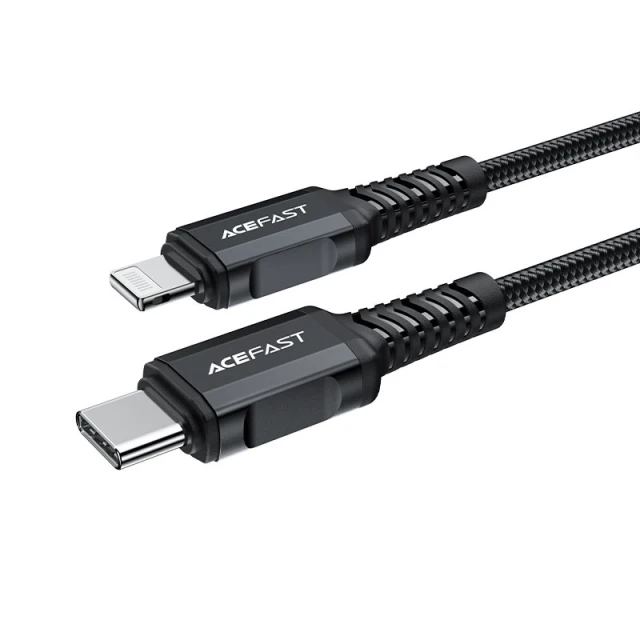 Кабель Acefast MFI USB-C to Lightning 1.8m 30W Black (C4-01 C Black)