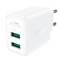 Мережевий зарядний пристрій Acefast A33 QC 18W 2xUSB-А White (A33 white)