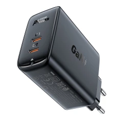 Мережевий зарядний пристрій Acefast A29 PD 50W 2xUSB-C Black (A29 black)