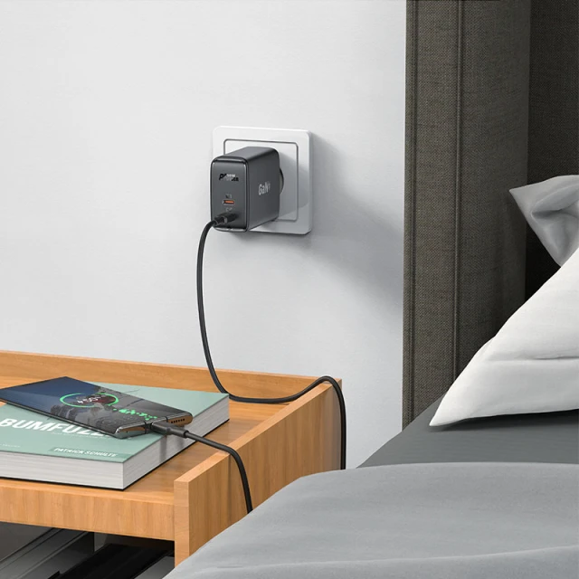 Мережевий зарядний пристрій Acefast A29 PD 50W 2xUSB-C Black (A29 black)