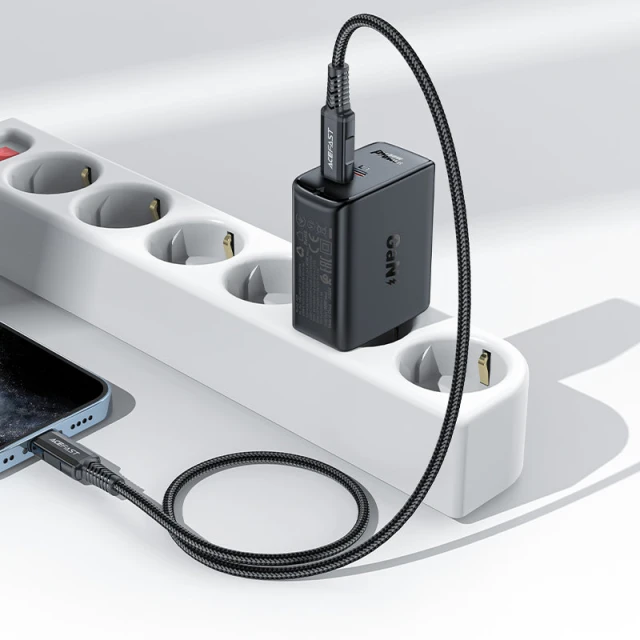Мережевий зарядний пристрій Acefast A29 PD 50W 2xUSB-C Black (A29 black)