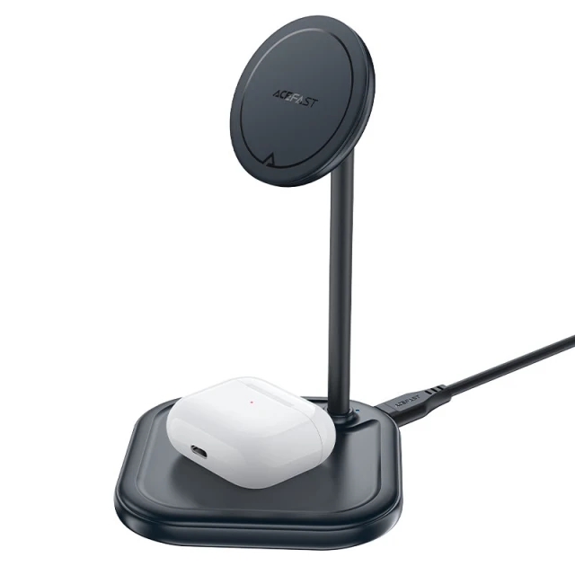 Беспроводное зарядное устройство Acefast E6 2-in-1 15W Grey with MagSafe (E6 Grey)
