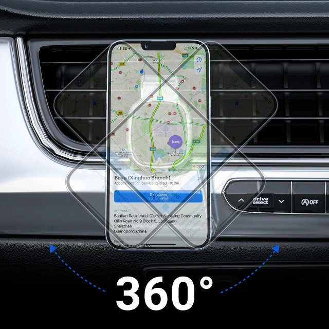 Автотримач Acefast Car Mount Magnetic Holder Grey (D16 metal grey)