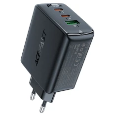 Мережевий зарядний пристрій Acefast A41 QC 65W 2xUSB-C | USB-A Black (A41-black)