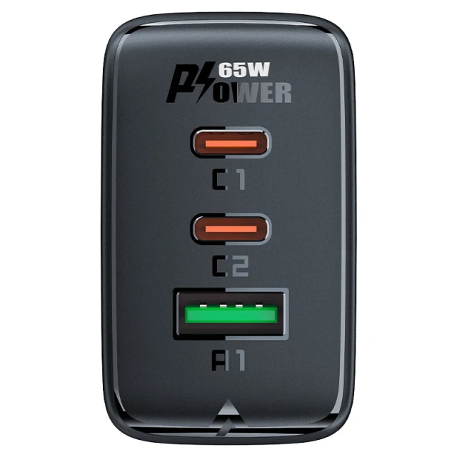 Мережевий зарядний пристрій Acefast A41 QC 65W 2xUSB-C | USB-A White (A41-white)