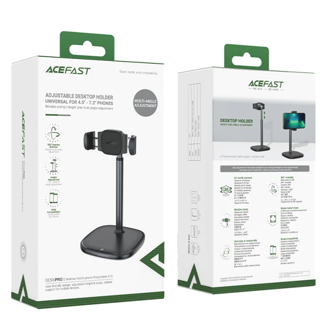 Тримач-підставка Acefast Stand (E12) Black (6974316281849)