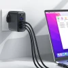 Мережевий зарядний пристрій Acefast A40 UK 100W 3xUSB-C | USB-A with USB-C to USB-C Cable Black (A40)
