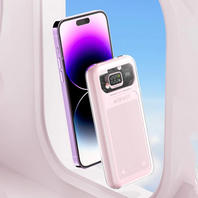 Портативний зарядний пристрій Acefast Sparkling Series (М1) 30W 10000mAh USB-A/USB-C Green (6974316282013)