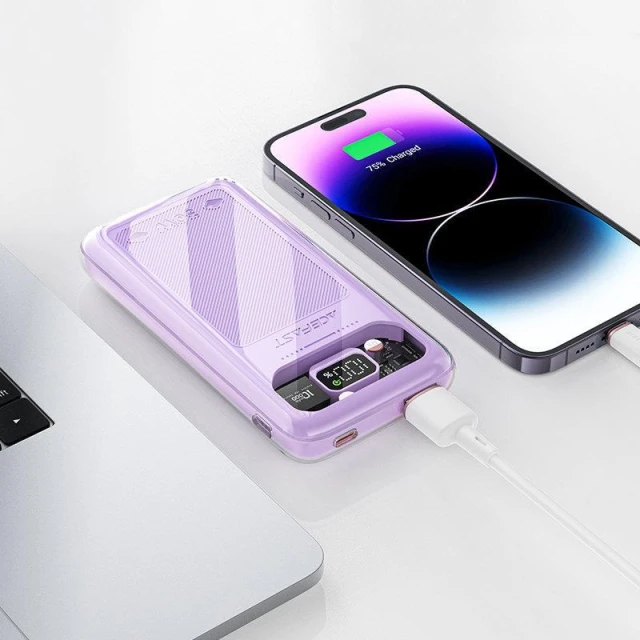 Портативний зарядний пристрій Acefast Sparkling Series (М1) 30W 10000mAh USB-A/USB-C Grey (6974316282020)