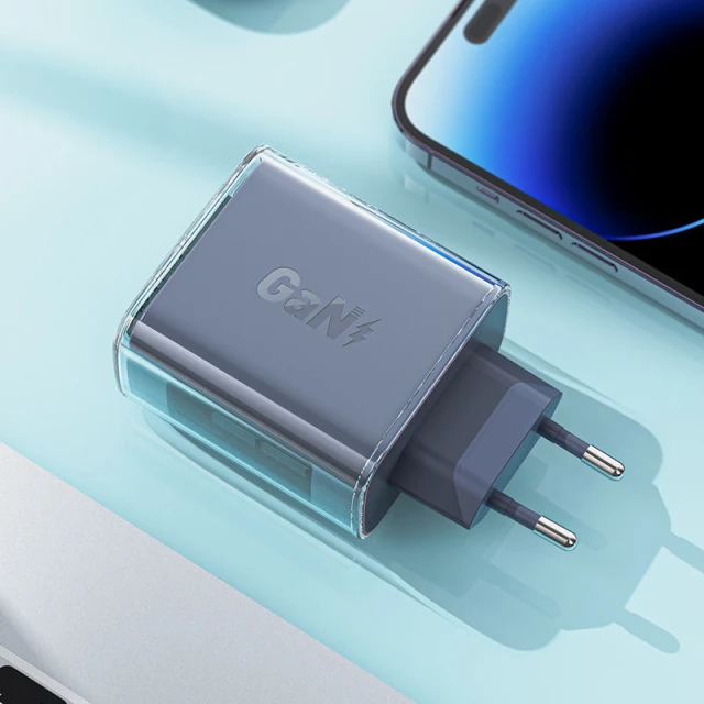 Мережевий зарядний пристрій Acefast A45 65W 2xUSB-C | USB-A Purple Alfalfa (A45-purple)