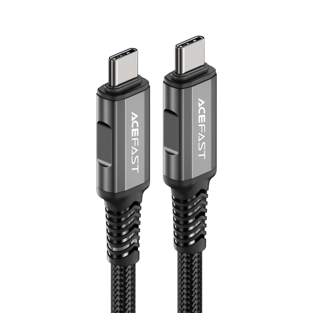 Кабель Acefast PD USB-С to USB-С 48W 1m Silver Black (C1-09)