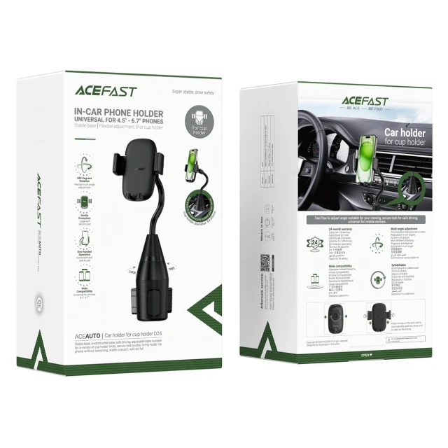 Автодержатель Acefast D24 (черный) (D24)