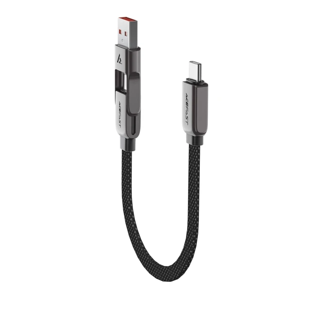 Кабель Acefast C13-05 USB-C - USB-A / USB-C 480Mb/s 3A 0.2m Black (6974316283539)
