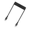 Кабель Acefast C14-03 USB-C - USB-C пружинний 480Mb/s 3A 1.2m Black (6974316283706)