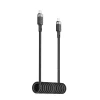 Кабель Acefast C14-03 USB-C - USB-C пружинний 480Mb/s 3A 1.2m Black (6974316283706)