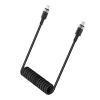 Кабель Acefast C14-03 USB-C - USB-C пружинний 480Mb/s 3A 1.2m Black (6974316283706)