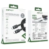 Кабель Acefast C14-03 USB-C - USB-C пружинний 480Mb/s 3A 1.2m Black (6974316283706)