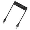 Кабель Acefast C14-04 USB-A - USB-C пружинний 480Mb/s 3A 1.2m Black (6974316283713)