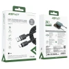 Кабель Acefast C14-04 USB-A - USB-C пружинний 480Mb/s 3A 1.2m Black (6974316283713)
