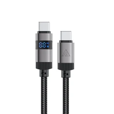 Кабель Acefast C15-04 USB-C - USB-C с дисплеем 480Mb/s 66W 1.2m Black (C15-03)