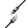 Кабель Acefast C15-04 USB-A - USB-C с дисплеем 480Mb/s 66W 1.2m Black (6974316283737)