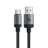 Кабель Acefast C20-04 USB-A - USB-C 480Mb/s 3A 1.2m Black (6974316283782)
