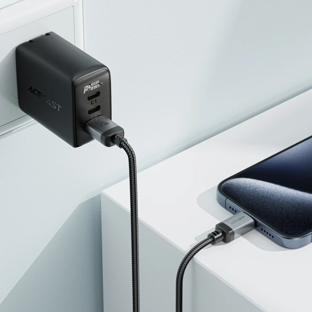 Кабель Acefast C20-04 USB-A - USB-C 480Mb/s 3A 1.2m Black (6974316283782)