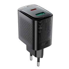 Зарядний пристрій Acefast A106 GaN PD 45W USB-C USB-A Black (6974316284031)