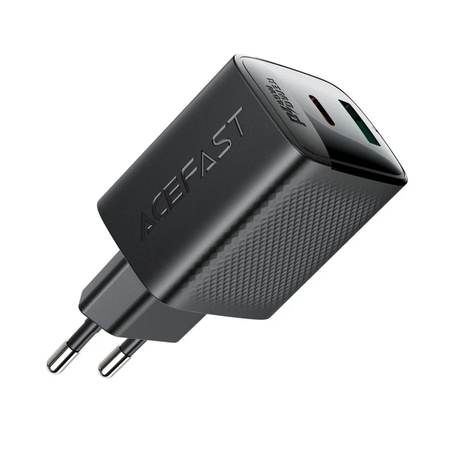 Зарядний пристрій Acefast A106 GaN PD 45W USB-C USB-A Black (6974316284031)