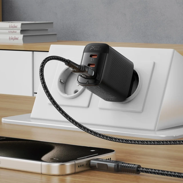 Зарядний пристрій Acefast A108 GaN PD 67W 2xUSB-C 1xUSB-A Black (6974316284048)