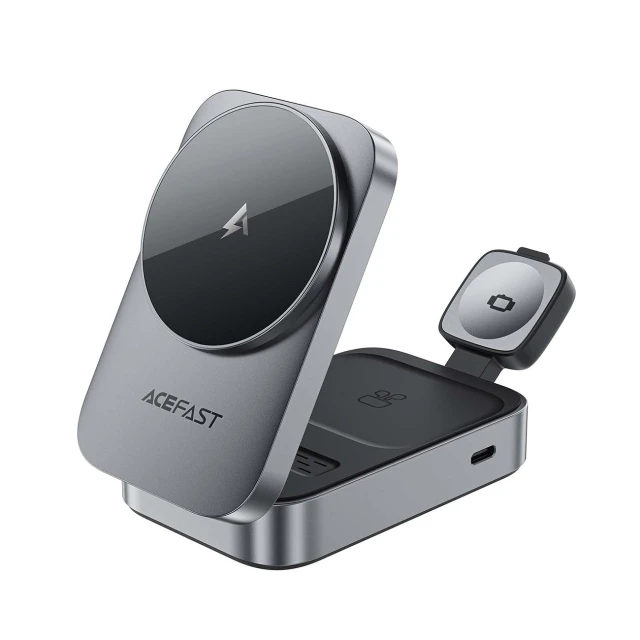 Бездротова зарядна станція Acefast E22 3в1 Grey (6974316284079)