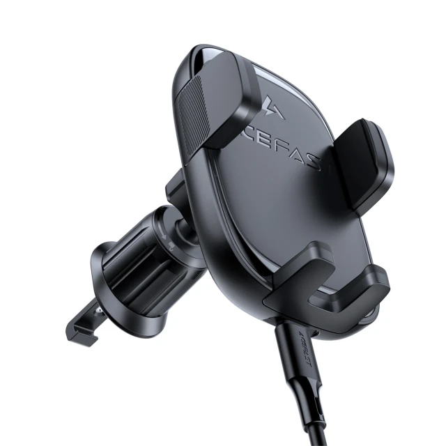Автотримач Acefast D48 з бездротовою зарядкою на дефлектор Black (Acefast D48)
