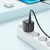 Мережевий зарядний пристрій Acefast A113 GaN PD 20W USB-C з дисплеєм з кабелем USB-C Black (Acefast A113)