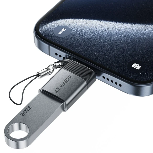 Адаптер Acefast J7 USB-A на USB-C Grey (6974316284680)