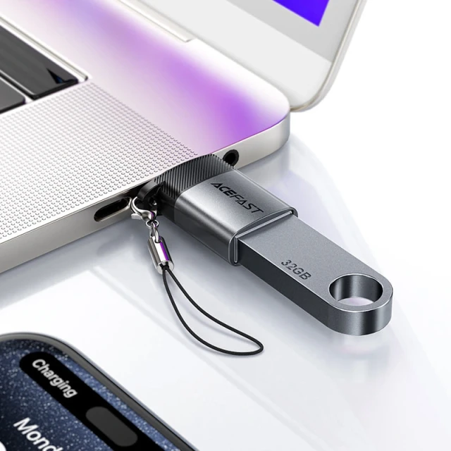 Адаптер Acefast J7 USB-A на USB-C Grey (6974316284680)
