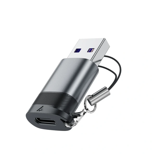 Адаптер Acefast J8 USB-C на USB-A Grey (6974316284697)