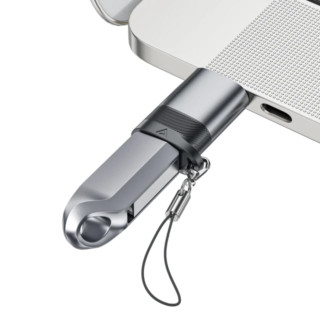 Адаптер Acefast J8 USB-C на USB-A Grey (6974316284697)