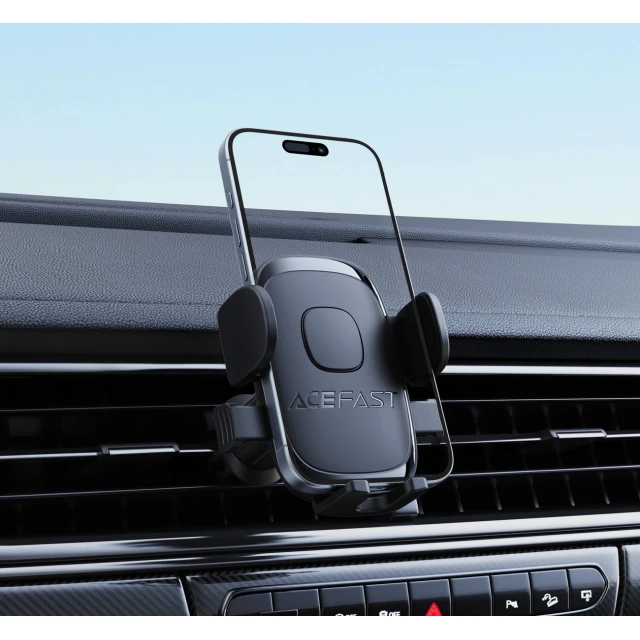 Автотримач Acefast D56 затискний на дефлектор Black (6974316284710)
