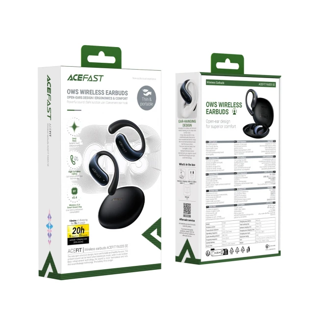Беспроводные наушники Acefast ACEFIT SE FA005 OWS Black (Acefast FA005 ACEFIT SE)
