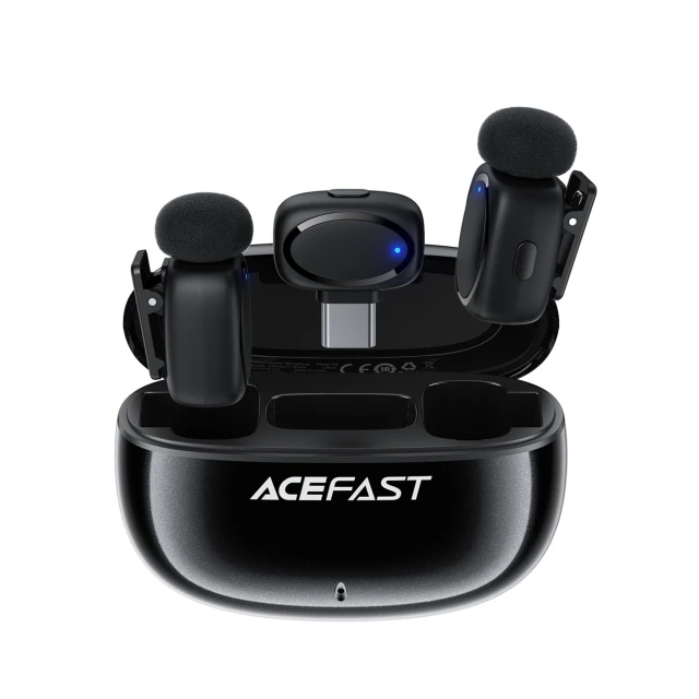 Бездротові мікрофони Acefast R2 петличні Black (6974316284901)